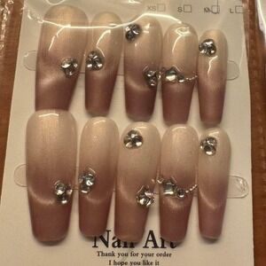 Blush‎ Crystal Press-On Nail Set